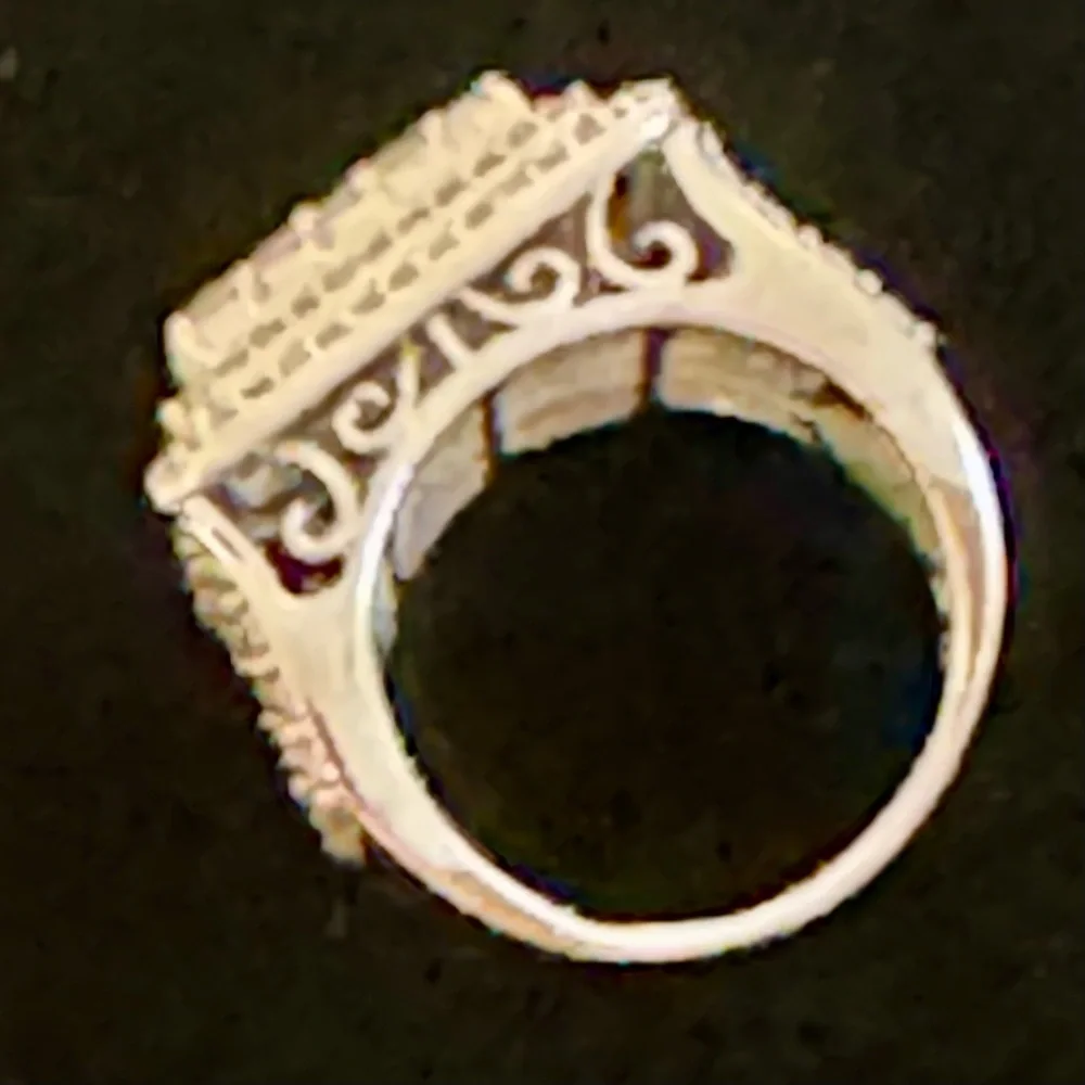3.9 Carat ICED OUT CZ Pave WHITE Gold Rhodium Plated 925 Sterling Silver - Picture 3 of 10